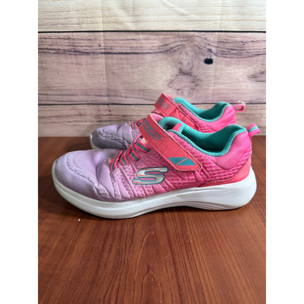 Skechers Girls Pink Purple Ombre Athletic Sneakers 7212LS Size 4 Kids